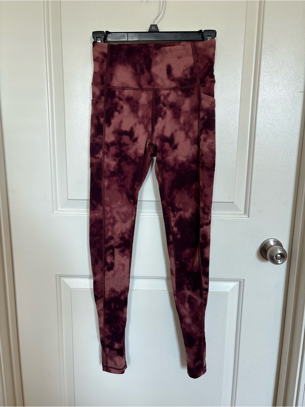 Victoria's Secret Maroon Tie-Dye Leggings